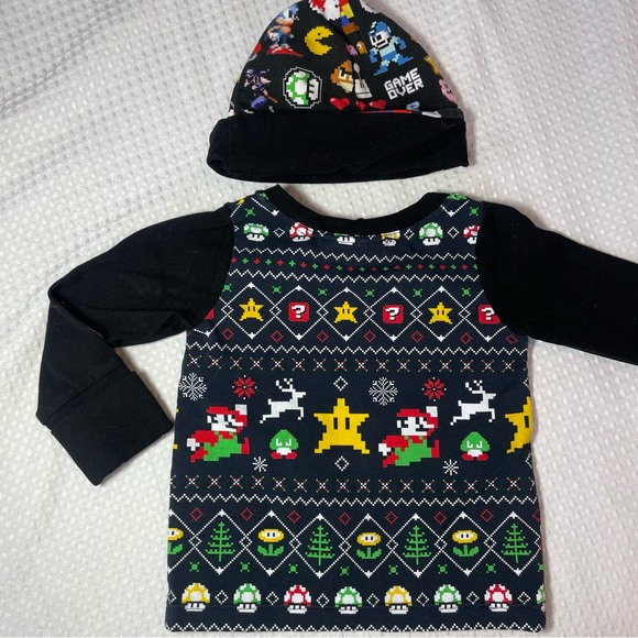 Hackett’s Super Mario/ Nintendo Grow With Me Sweater & Hat Set 3-12m - Picture 5 of 6
